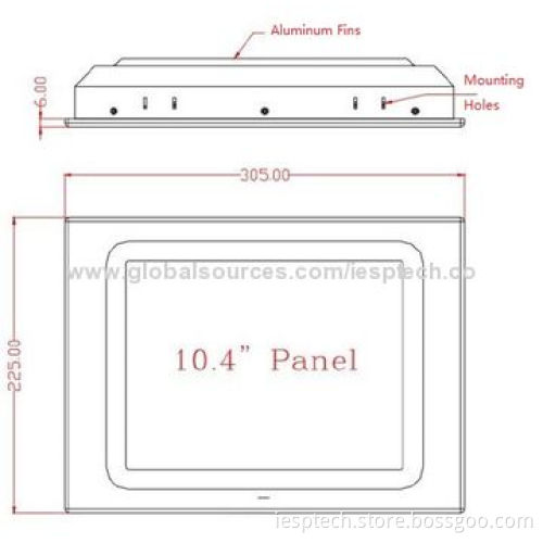 10.4-inch Touch Screen Terminal, D2550 CPU/2GB/320GB, 6xCOM/2xUSB2.0/2xGLAN, Fan-less All-in-one